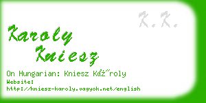 karoly kniesz business card